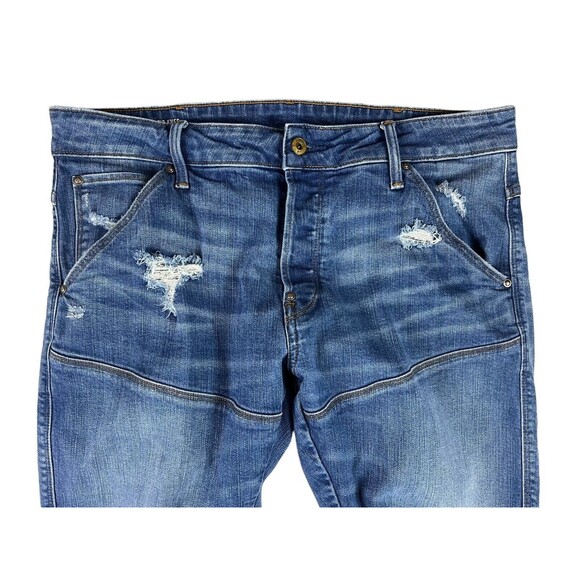 G-Star Raw 5620 3D Slim Jeans  Men's Size 34  Knee Zip Pocket  Button-Fly - Picture 4 of 16